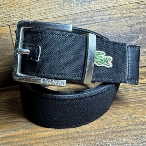 Lacoste Black Reversible Leather Belt